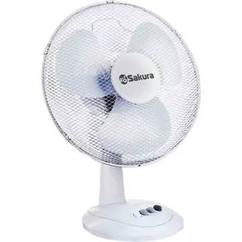 Настольный вентилятор Sakura SA-14G белый/прозрачный РТ-00066414