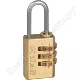 Навесной кодовый замок fuaro pl-3521 21 мм 3 кл. блистер 26365