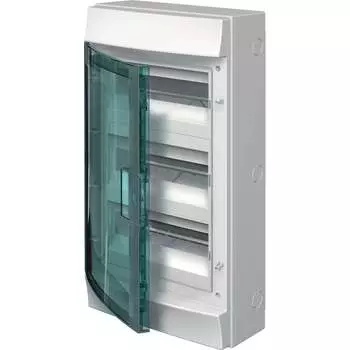 Навесной распределительный щит ABB пластиковый прозрачная дверь 3 ряда Mistral65 1SLM006501A1206