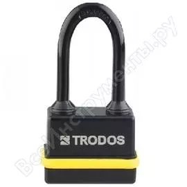 Навесной всепогодный замок trodos bm-02-75l желтый blister 210192