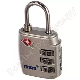 Навесной замок мсм tsa1 silver 000012515