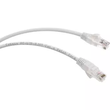 Неэкранированный патч-корд Cabeus PC-UTP-RJ45-Cat.6-3m-WH-LSZH