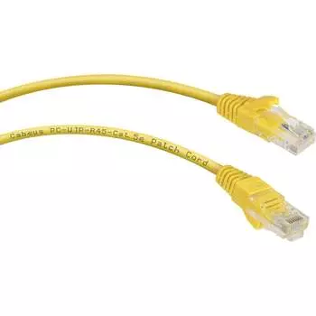 Неэкранированный патч-корд Cabeus PC-UTP-RJ45-Cat.5e-1.5m-YL