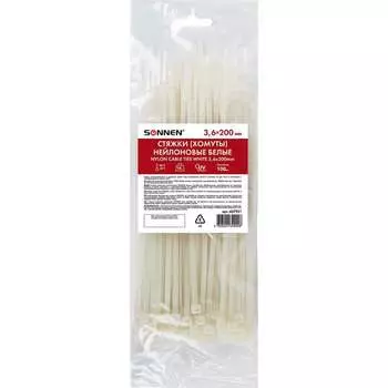 Нейлоновая сверхпрочная стяжка SONNEN Power Lock 607921