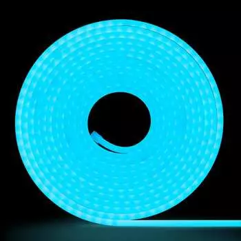 Неоновая светодиодная лента MAKSILED ML-NF-PR-6mm-L50-Turquoise