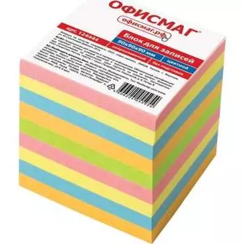 Непроклеенный блок для записей ОФИСМАГ 124444