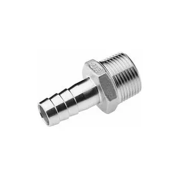 Нержавеющий ниппель для шланга 3/8" TITAN LOCK TL037HTM