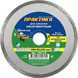 Несегментный алмазный диск ПРАКТИКА Сделай Сам 794-715