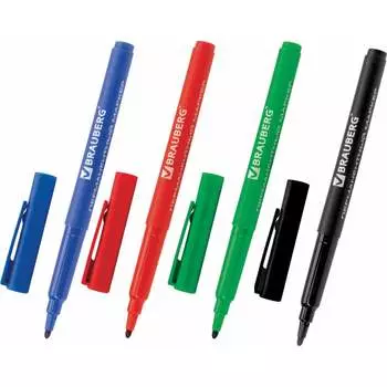 Нестираемые перманентные маркеры BRAUBERG CLASSICLine 150295