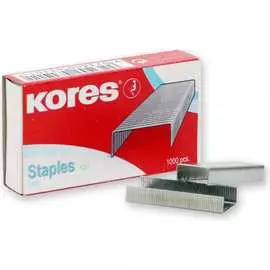 Никелированные скобы для степлера Kores N24/6 1000 шт 60915