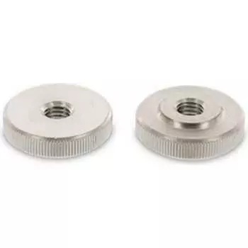 Низкая круглая рифленая оцинкованная гайка ЦКИ