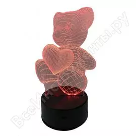 Ночник Orgplex Мишка с сердцем 21