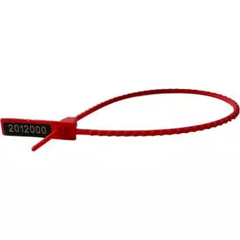 Номерная пластиковая пломба ТПК Технологии Контроля ЭКОтрэк 255 мм (Цвет: красный) 24281