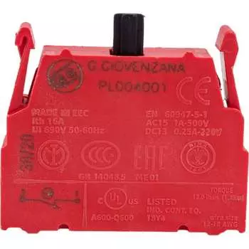 Нормально-замкнутый контактный блок Giovenzana PL004001