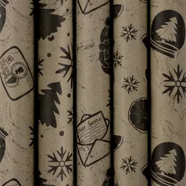 Новогодняя упаковочная бумага Золотая сказка