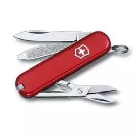 Нож-брелок victorinox classic 0.6223 58 мм, 7 функций, красный