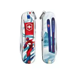 Нож-брелок victorinox classic le 2020 ski race, 58 мм, 7 функций 0.6223.l2008