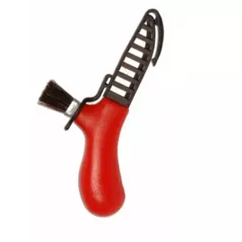 Нож для грибов morakniv karl johan, нержавеющая сталь, цвет красный, щетка из конского волоса 12206