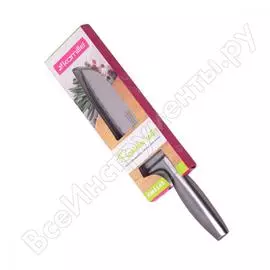 Нож сантоку из нержавеющей стали с полой ручкой kamille лезвие 16см, рукоятка 13см 5142