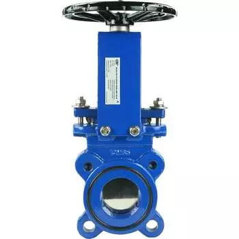 Ножевая чугунная межфланцевая двухсторонняя шиберная задвижка DN.ru D040-04719