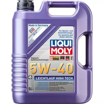 НС-синтетическое моторное масло LIQUI MOLY Leichtlauf High Tech 5W-40, SP, A3/B4 2328