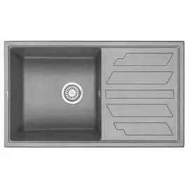 Оборачиваемая кварцевая кухонная мойка GRANULA GR-8002 GR-8002 алюминиум