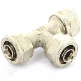 Обжимной тройник 26х20х20 никелированный uni-fitt 666n8770