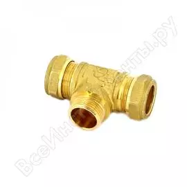 Обжимной тройник tiemme н, 15х1/2"х15 1100096