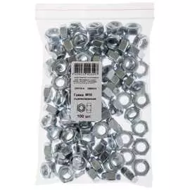 Оцинкованная гайка ХВАТ М4 DIN 934 100 шт. 28404-0