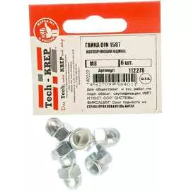 Оцинкованная колпачковая гайка Tech-Krep М8 DIN1587 (6 шт.) 112278