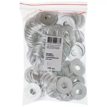 Оцинкованная кузовная шайба ХВАТ М8 DIN 9021 100 шт. 29108-0