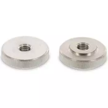 Оцинкованная рифленая низкая круглая гайка ЦКИ