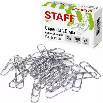 Оцинкованные скрепки Staff 270451