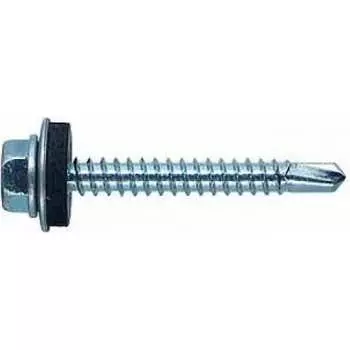 Оцинкованный кровельный саморез-сверло КВАДРА PT.3, шайба EPDM 480351020100