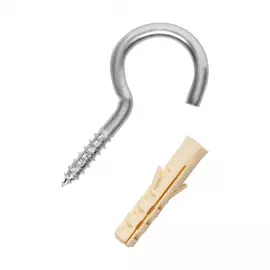 Оцинкованный крюк-шуруп ЕВРОПАРТНЕР d6хL65 мм 2 шт. 13 3011 1