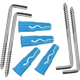 Оцинкованный L-образный крюк-шуруп ЕВРОПАРТНЕР d4,9хL50 4 шт. MP 309 17