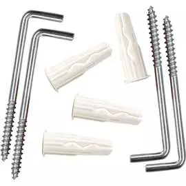 Оцинкованный L-образный крюк-шуруп ЕВРОПАРТНЕР d3,9хL40 6 шт. MP 300 17