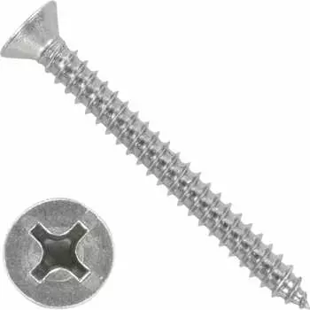 Оцинкованный острый саморез КВАДРА 3.9x16, DIN7981, 1000 шт. 823916501000