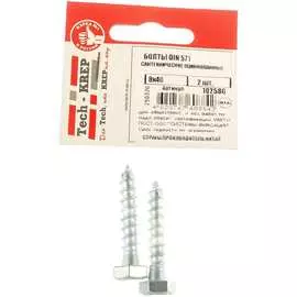 Оцинкованный сантехнический болт Tech-Krep 8х40 DIN571 2 шт. 102586