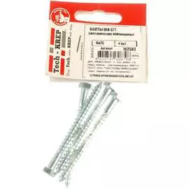 Оцинкованный сантехнический болт Tech-Krep 6х70 DIN571 4 шт. 102583