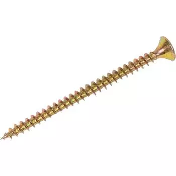 Оцинкованный универсальный саморез КВАДРА желтый, потайная голова 504070068120