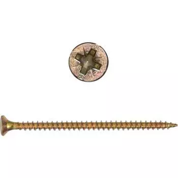 Оцинкованный желтый саморез КРЕП-КОМП POZY 4,5x50 40шт жд4550мф