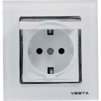 Одинарная розетка Vesta Electric Exclusive White FRZ00041015BEL