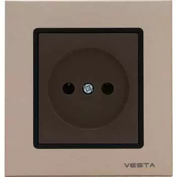 Одинарная розетка Vesta Electric Exclusive Champagne Metallic FRZ00041002BSH