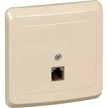 Одинарная телефонная розетка Systeme Electric ЭТЮД TELC-001K