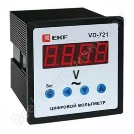 Однофазный цифровой вольтметр EKF VD-721 PROxima vd-721