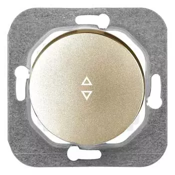 Одноклавишный проходной механизм выключателя BYLECTRICA ПРОВАНС С610-3361 шампань