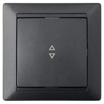 Одноклавишный проходной выключатель BYLECTRICA СТИЛЬ С610-807 графит
