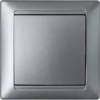 Одноклавишный выключатель BYLECTRICA серия СТИЛЬ С110-801 серебро