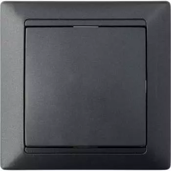 Одноклавишный выключатель BYLECTRICA серия СТИЛЬ С110-801 графит